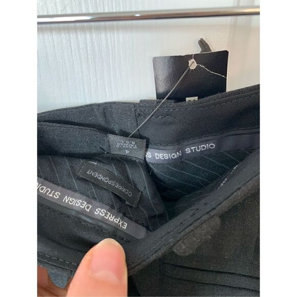 Express dress pants new size 4 straight leg black/gray - Picture 5 of 6